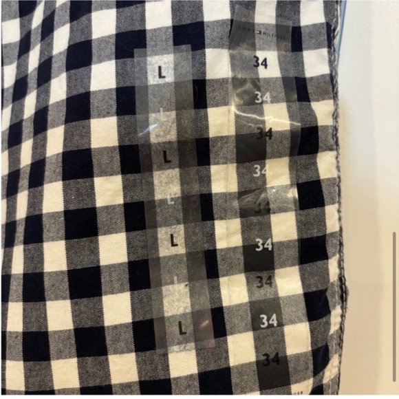 Tommy Hilfiger NEW Gingham Shorts Mens Large blue white pockets 34” waist preppy - Picture 5 of 8